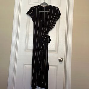 Loft striped Wrap Dress